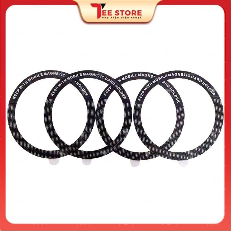 Miếng dán hít nam châm điện thoại, Vòng Magsafe, Miếng dán tăng lực hút Magsafe dán ngoài ốp lưng - 