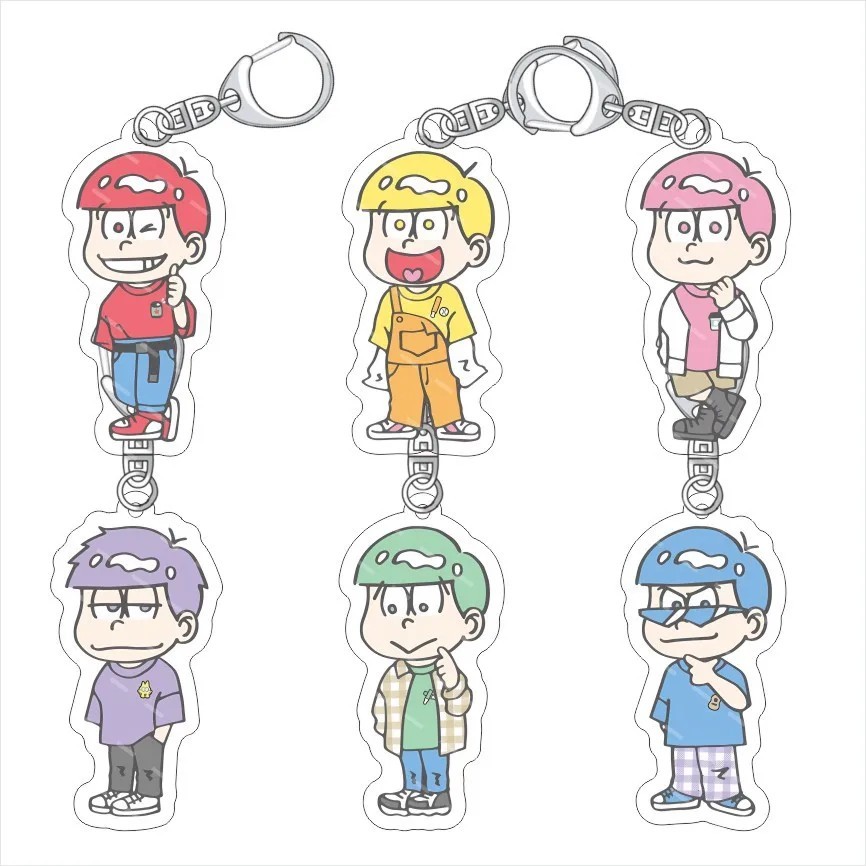 Móc khóa Anime Mr. Osomatsu Osomatsu-san 6cm mica Acrylic Ichimatsu Karamatsu Matsuno trang trí balo