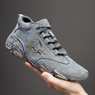 [Sản phẩm mới] Giày Cotton mùa thu đông cỡ lớn Giày nam chạy bằng lông cừu cao cấp Giày bốt Martin [Giảm giá hấp dẫn]