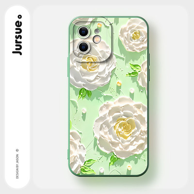 JURSUE Ốp lưng Hoa văn Họa tiết nữ chống sốc chống bẩn mềm cho iPhone 17 Air 16 15 14 13 12 11 PRO MAX SE 2020 X XR XS ip 8 7 Plus MZ50390Q