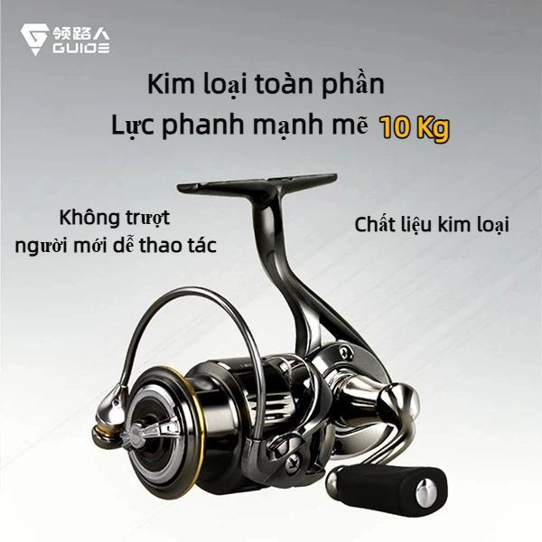 【SALE】Máy Câu Lure Cao Cấp 10KG PHANH ĐỈNH - GUIDE Chính Hãng ✓ 9+1 Vòng Bi Mượt | KHÔNG RỐI DÂY - H