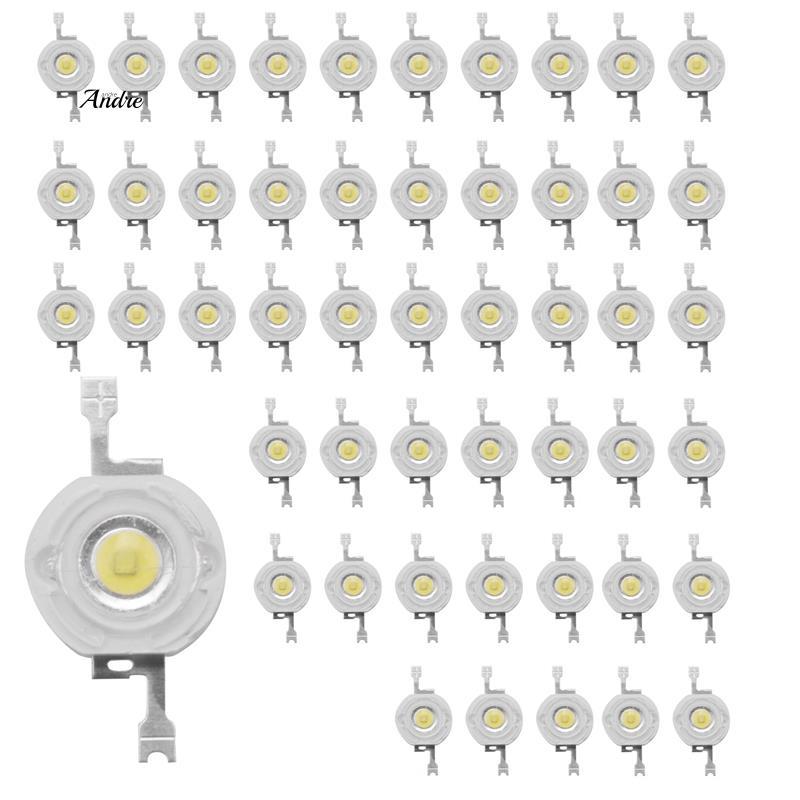 50 Chiếc 1W Diode Công Suất Cao Trắng Mát Hạt Led 1 Watt Chip Đèn 3V-3.4V