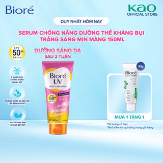 [Tặng sữa rửa mặt Full-size] Serum Chống Nắng Dưỡng Thể Kháng Bụi - Trắng Sáng Mịn Màng Biore 150ml