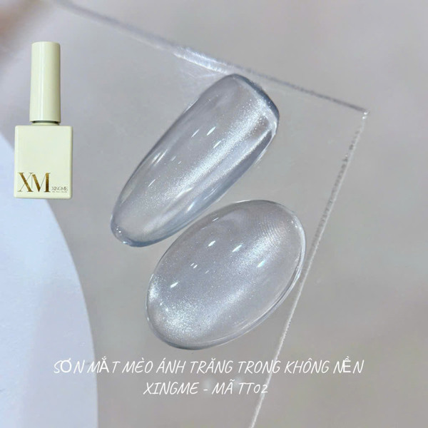 Sơn mắt mèo ánh trăng trong suốt ít xám TT02 XINGME, gel UV cần hơ máy