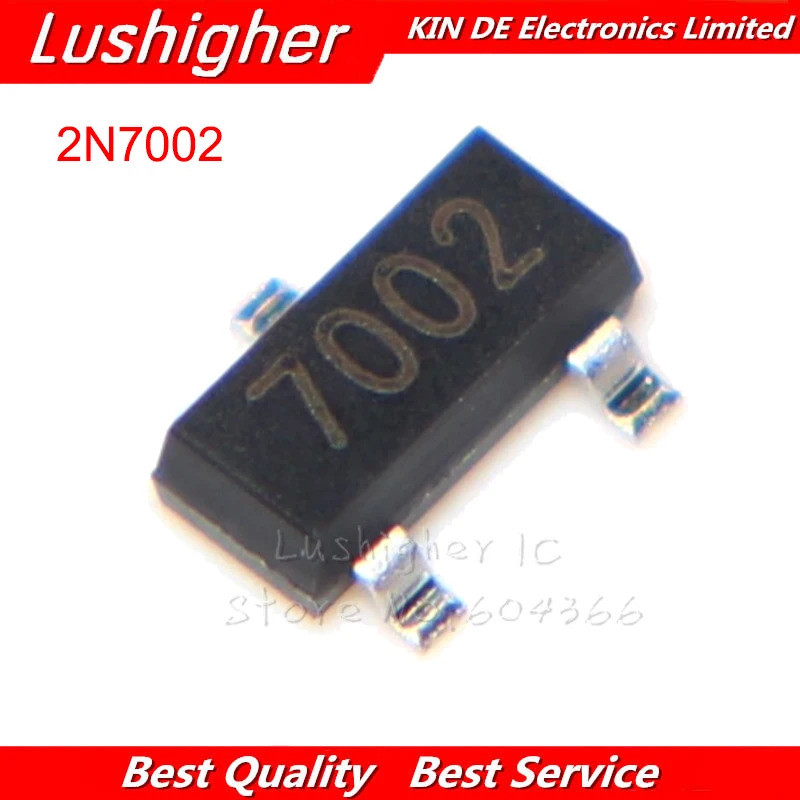 100 chiếc 2N7002 SOT-23 7002 SOT23 2N7002LT1G đánh dấu: 702 Tín hiệu N-Channel MosFET