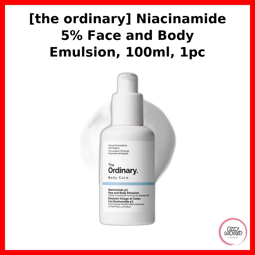 THE ORDINARY [bình thường] Niacinamide 5% Nhũ tương mặt và cơ thể, 100ml, 1pc / Nhũ tương Hàn Quốc /