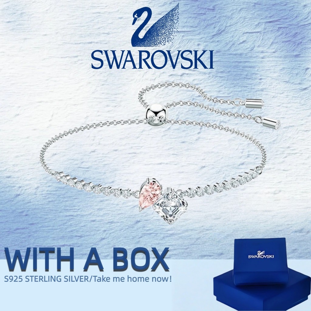 Swarovski Thiên Nga Trang Sức FIHGV Vòng Tay Pha Lê Vòng Tay Thiên Nga Vòng Tay Nữ Bạc Không Phai Mà