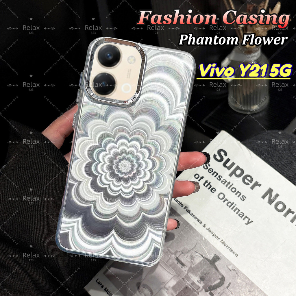 Dành Cho Vivo Y21 5G Ốp Điện Thoại Hoa Phantom Thời Trang Sang Trọng Cho Vivo Y21 Y21d VIVO Y21 Y21D