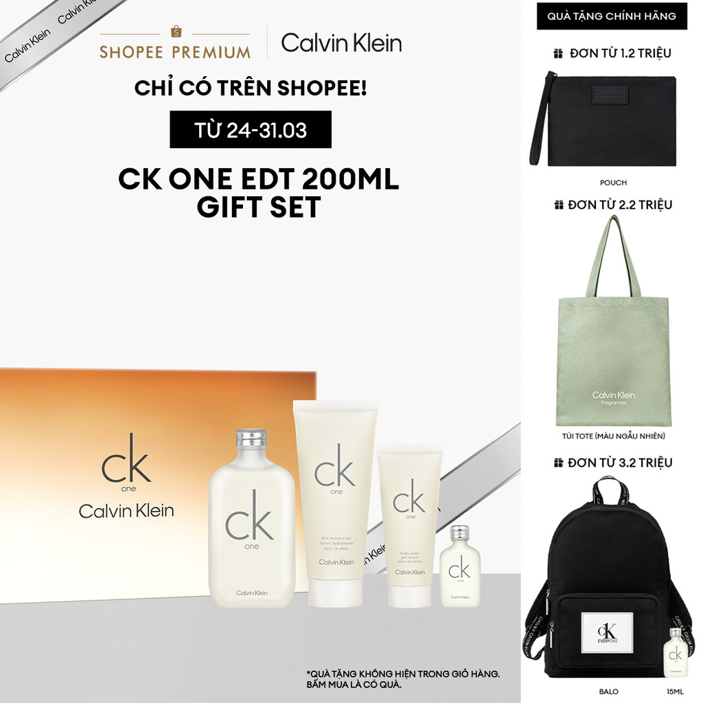 Bộ quà tặng Nước Hoa Nam Nữ Calvin Klein CK One EDT 200ml Gift Set