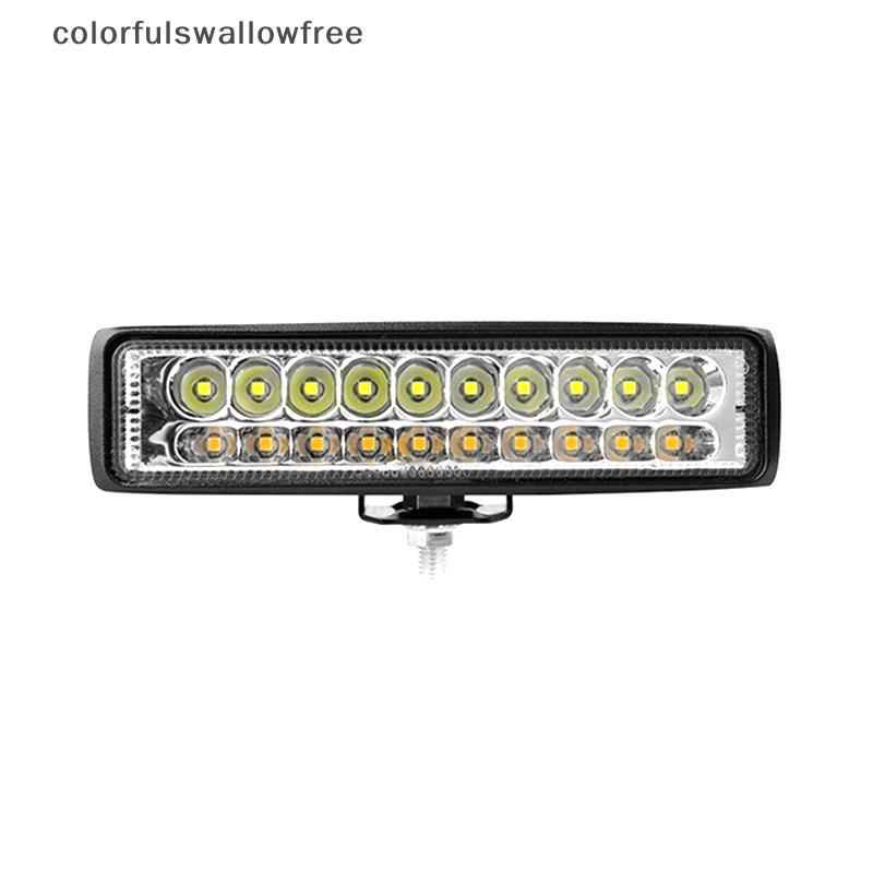 Colourswallowfree 1x 6 "60W Car Top LED Offroad Work Light Bar Màu kép Trắng & Hổ phách Chống nước A