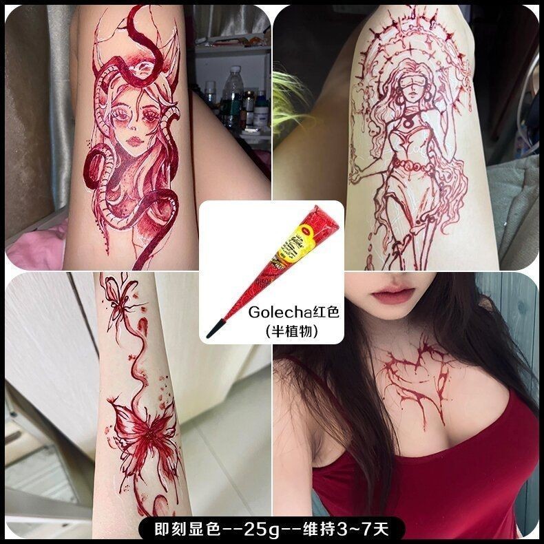 15 Màu Thanh Đơn Tự Chọn Henna Hand-15 Màu Sắc Thanh Đơn Tùy Chọn Henna Vẽ Tay Bộ Kem Thành Phần Thự