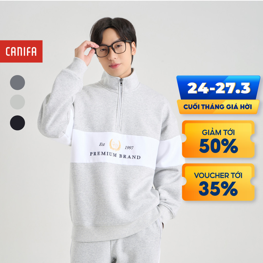 Áo nỉ nam CANIFA MEN 8TW24C003