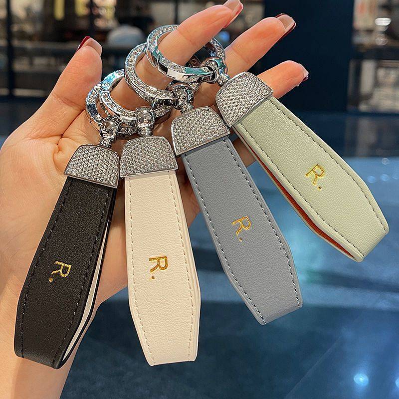 Car Key Ring Women's Exquisite Pendant Diamond Key Ring Ring Chain Ornaments Rope High-End Key Chain