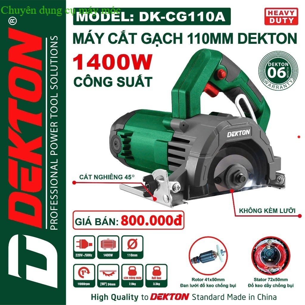 Máy cắt gạch Dekton   DK-CG110A XANH SHOP DỤNG CU