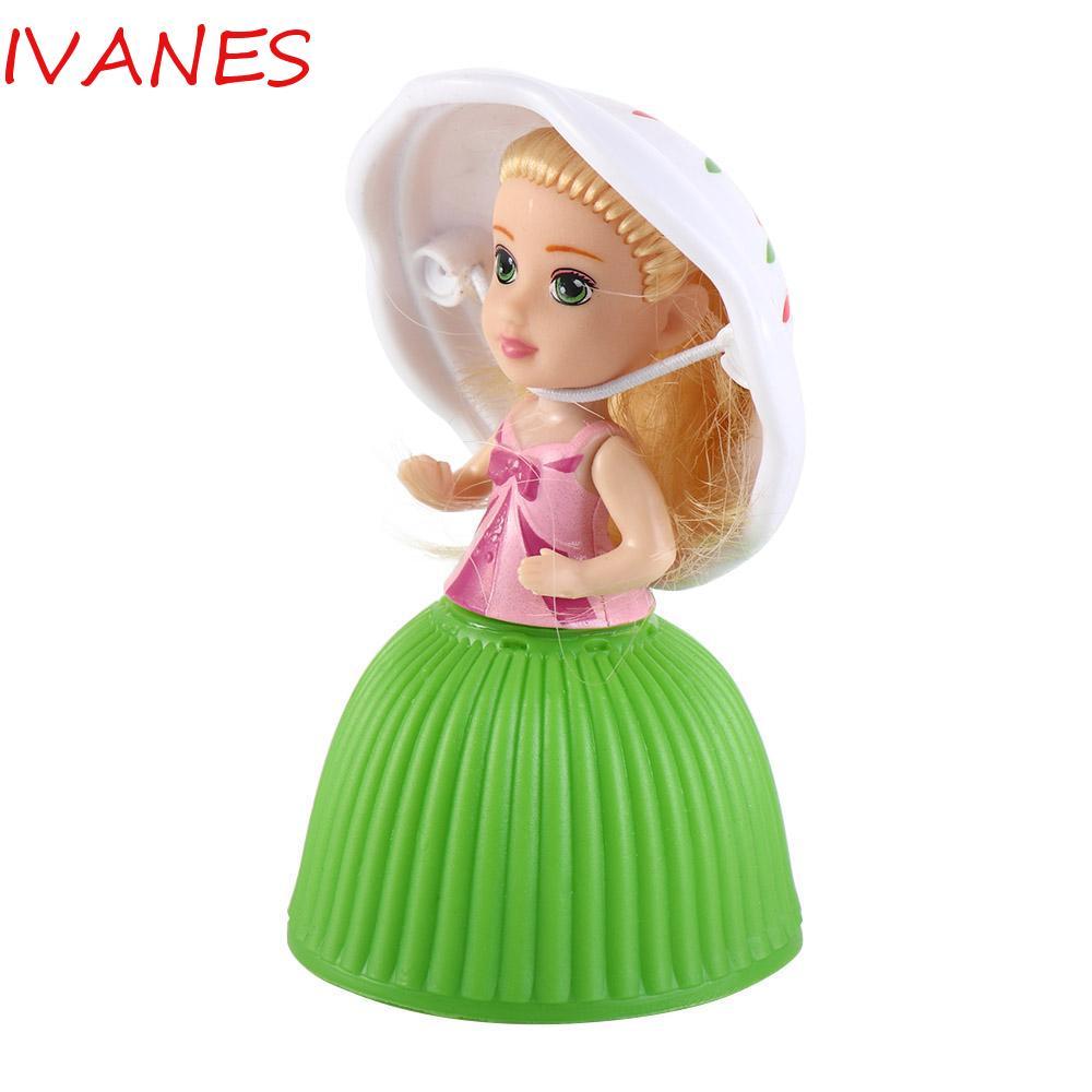 IVANES Bánh Cupcake Công Chúa Búp Bê, Bánh Cupcake Công Chúa Búp Bê Mini, Búp Bê Hoạt Hình Mini Búp 