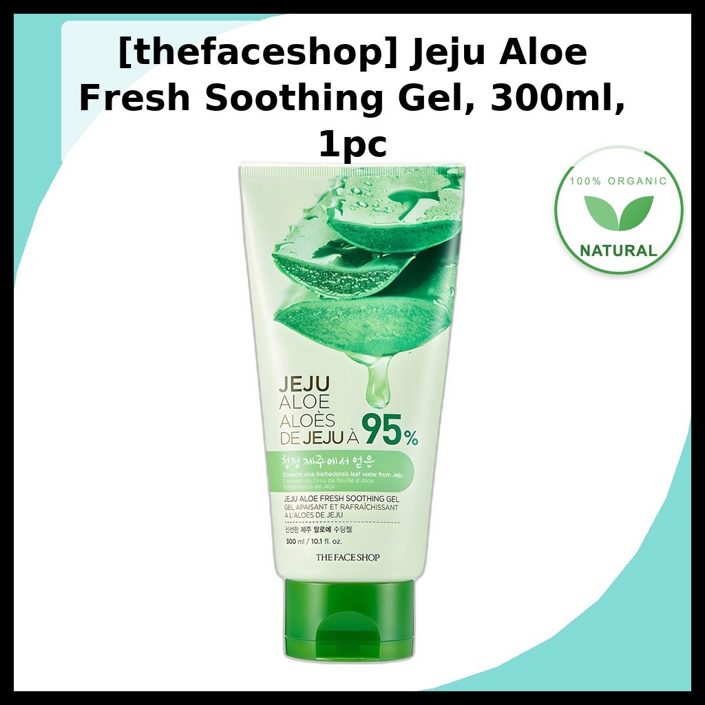 [thefaceshop] Gel làm dịu nha đam Jeju, 300ml, 1pc / Gel lô hội Hàn Quốc / Hydrat hóa tức thì / Chín