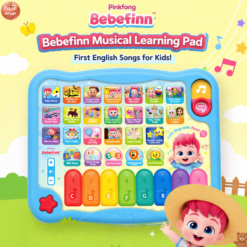 PINKFONG Bebefinn Mẹ Ngỗng Pad Đồ Chơi Học Tập Tiếng Anh Trẻ Em Bàn Phím Âm Nhạc Đồ Chơi