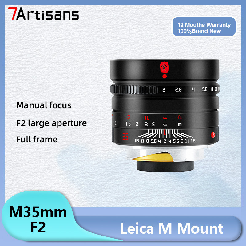 7artisans 35mm F2 II Full Frame MF Hướng dẫn sử dụng Chân dung Prime Frame Camera Ống kính cho Leica
