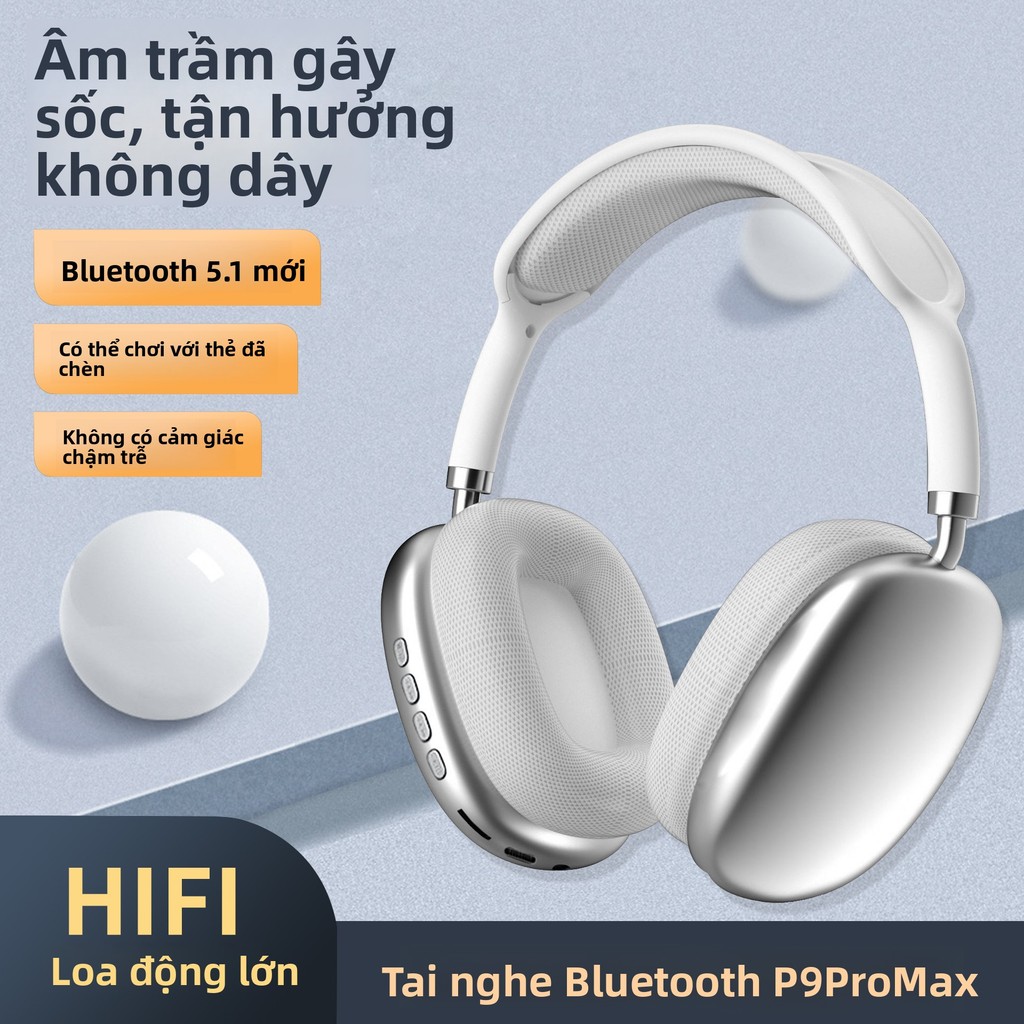 P P9 Pro Max Tai nghe Bluetooth bán chạy Tai nghe khử tiếng ồn Tai nghe không dây điện thoại di động