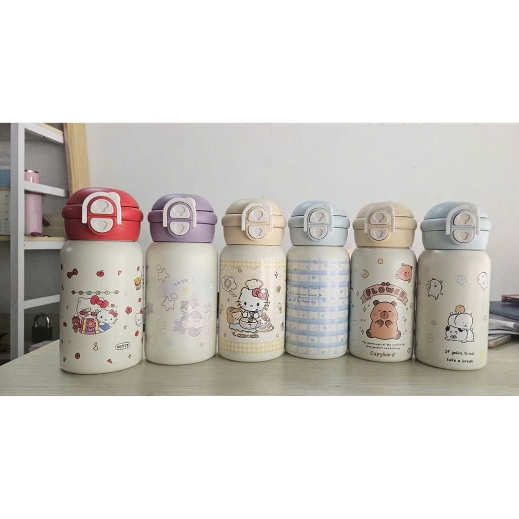 Bình Giữ Nhiệt Cho Bé Hoạ Tiết Hoạt Hình Dễ Thương . Bình Giữ Nhiệt Inox 316 Giữ Nhiệt Nóng Lạnh