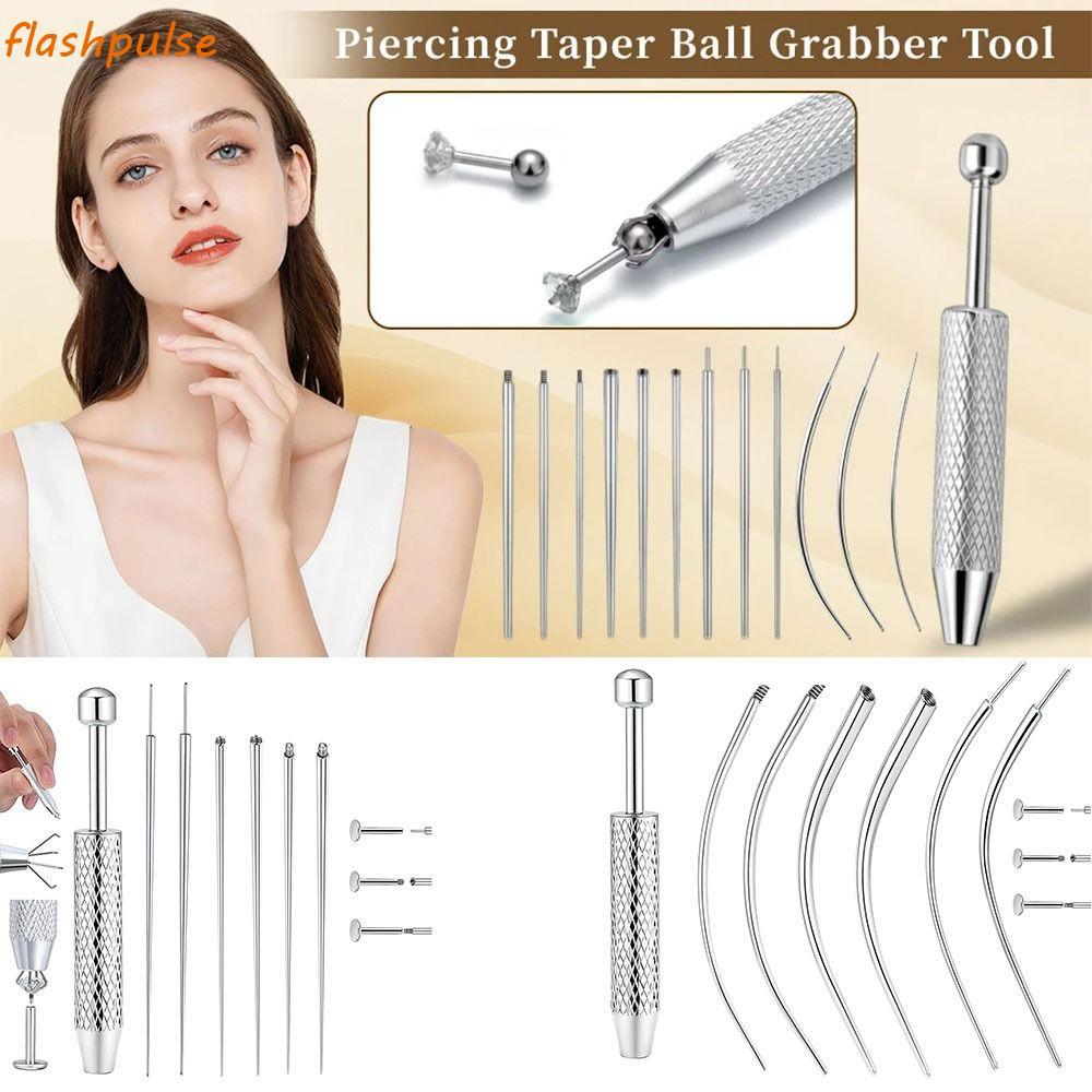 FLASHPULSE Piercer Taper Tool - Dụng cụ xỏ khuyên thép không gỉ dành cho piercings thẳng và cong