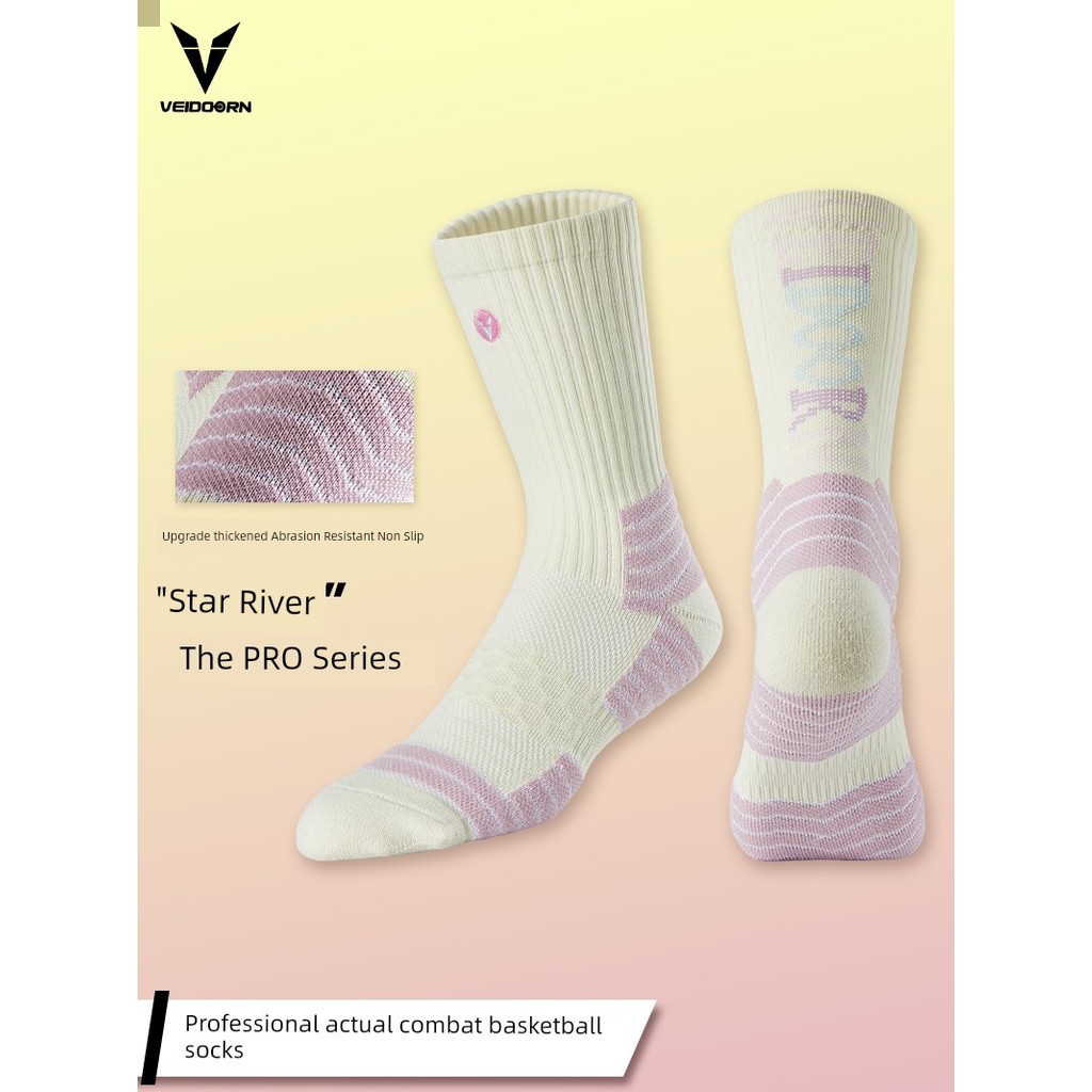 tất nam cao cổ tất nam Tất bóng rổ ống dài cao cấp Victor PRO Elite