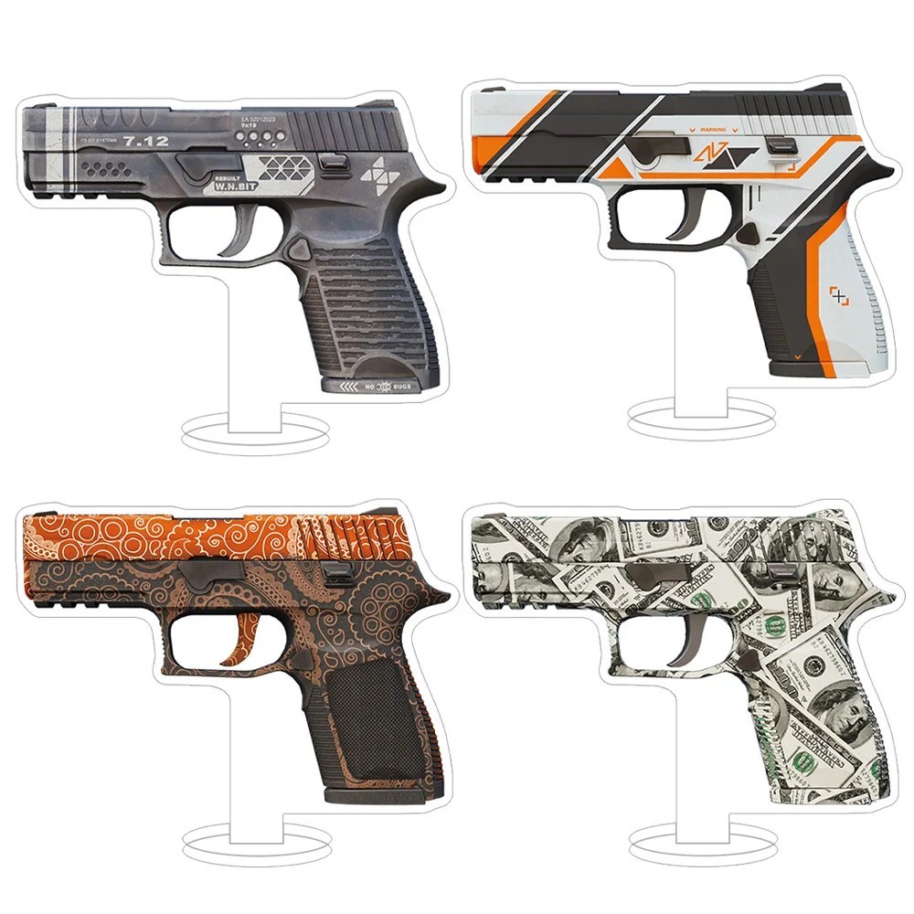 Mô hình Standee súng P250 CS2 CSGO trang trí bàn làm việc Acrylic cao cấp nhiều skin đẹp Cartel Muer