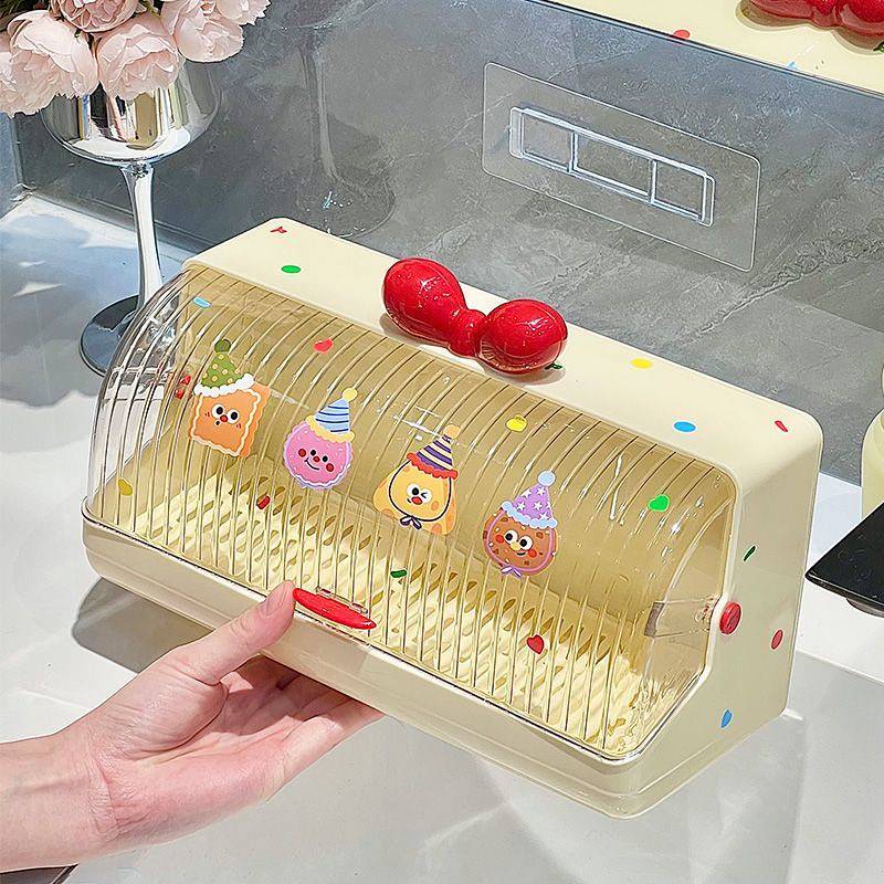 Home New Bathroom Wall-Mounted Hair Accessories Hair Ring Storage Box Free Punch Wall Bathroom Dustp