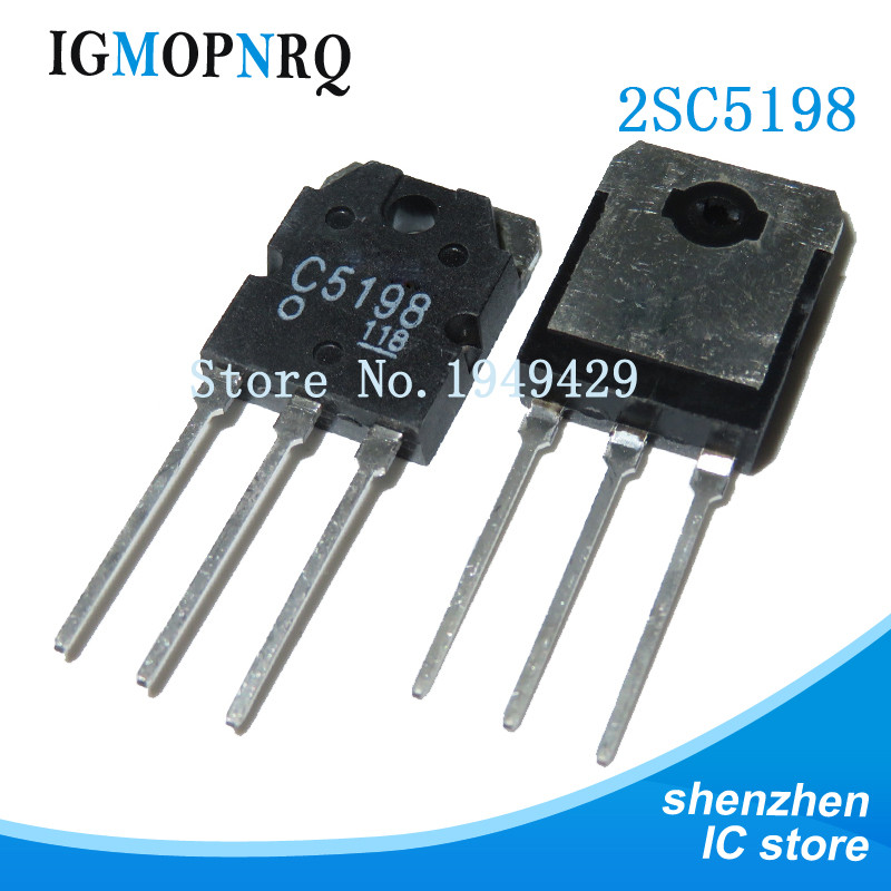 10 Cái / lốc 2SC5198 C5198 Ống âm thanh TO-3P Transistor Mới