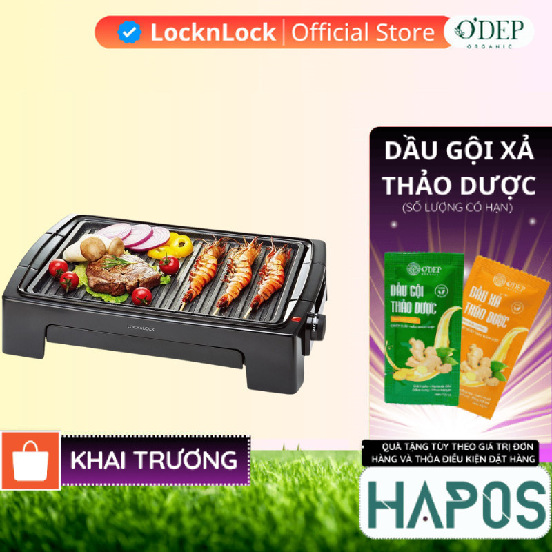 Bếp nướng điện không khói LocknLock Chính hãng EJG232 - Bảo Hành 24 tháng - HAPOS HSA