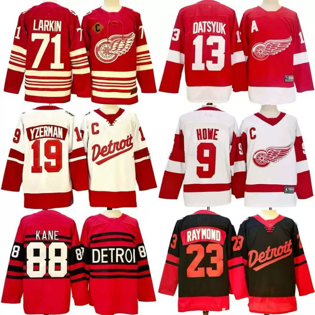 Jersey Khúc Côn Cầu NHL 2026 Màu Đỏ, Tay Dài Thêu Logo Chính Hãng