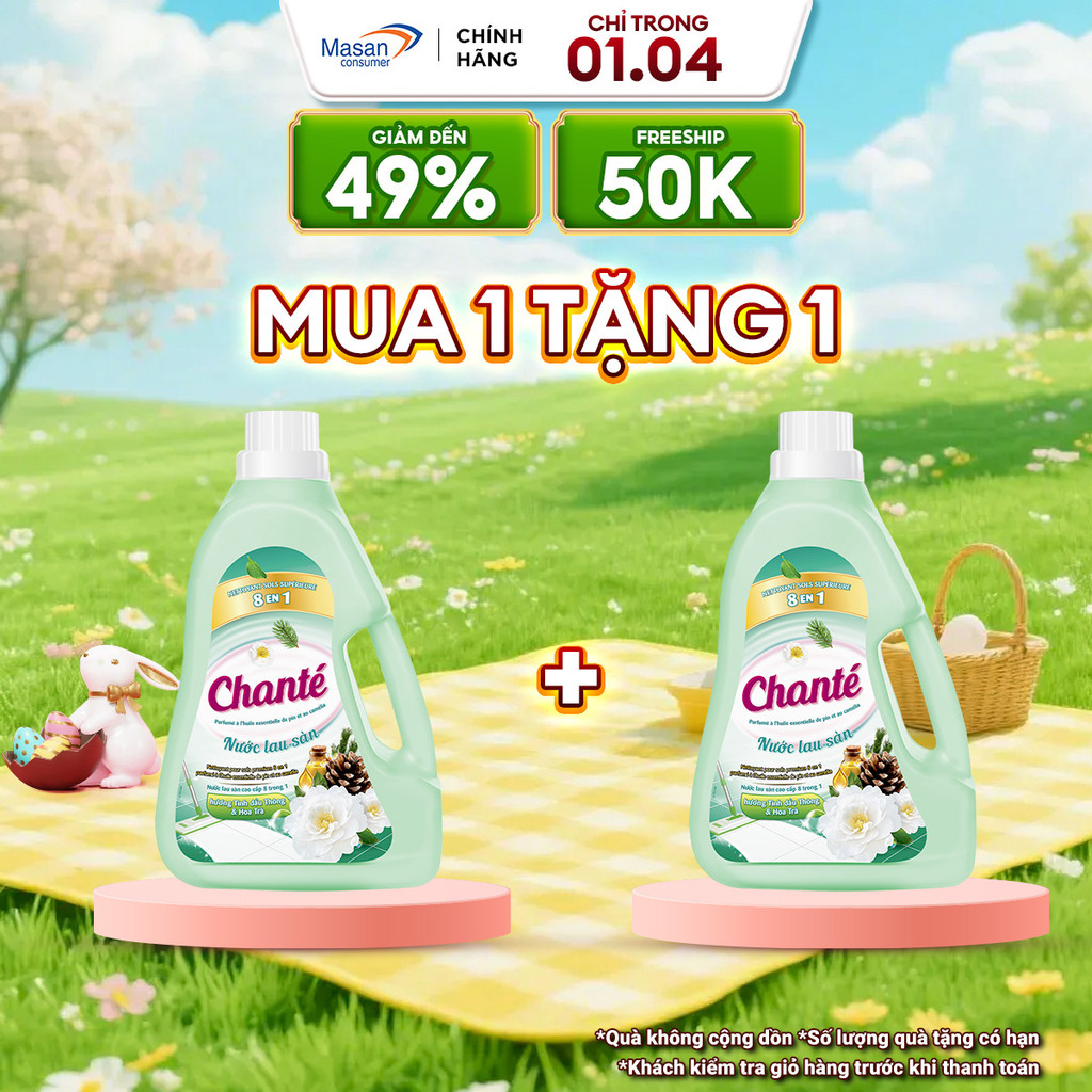 [LS][Chọn loại] Combo 2 Nước lau sàn Chanté chai 3.2kg