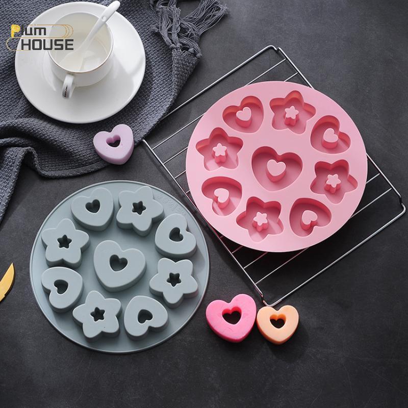 PlumHOUSE Đa Năng Trái Tim Ngôi Sao Nhỏ Bánh Quy Làm Dụng Cụ Lấp Lánh Ngôi Sao Chocolate Muse Bánh K