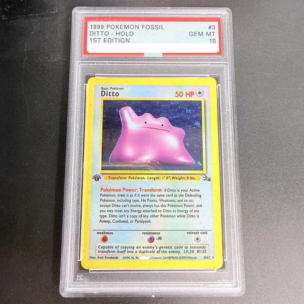 Thẻ đánh giá PSA 10 Pokemon DIY PTCG 1999 FOSSIL DITTO - HOLO 3 / 62 Thẻ sưu tập Sao chép 10 điểm Th