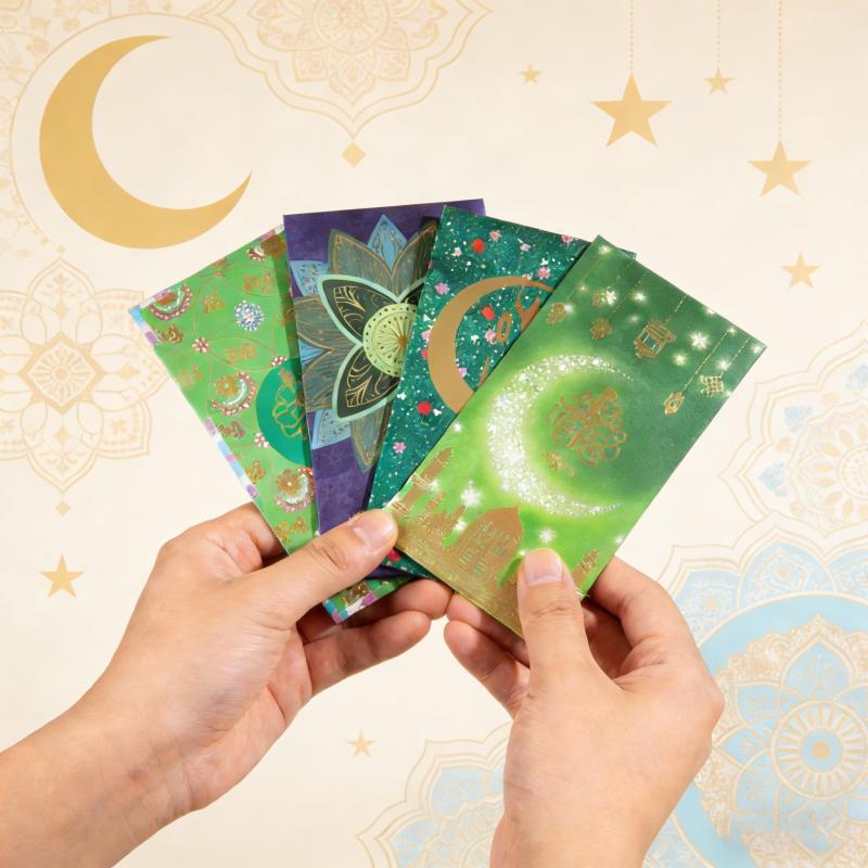 2026 Eid Mubarak Phong Bì Hari Raya Gói Tiền Xanh Ramadan Đảng Angpau