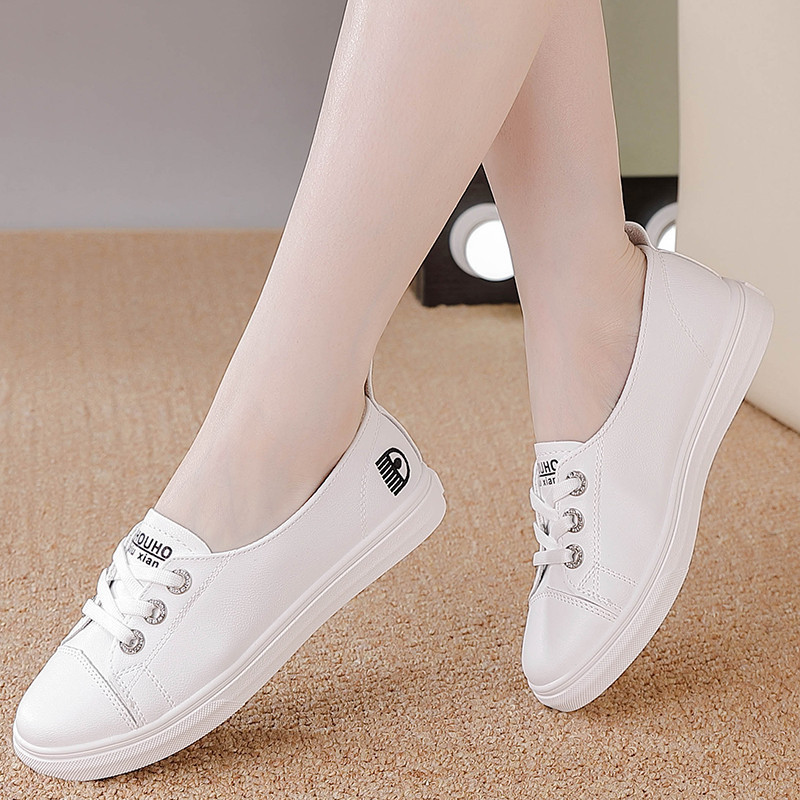 Giày Nữ Thời Trang, Giày Đế Mềm Cover-Foot Trắng Giày Thể Thao Sinh Viên Hợp Thời Trang