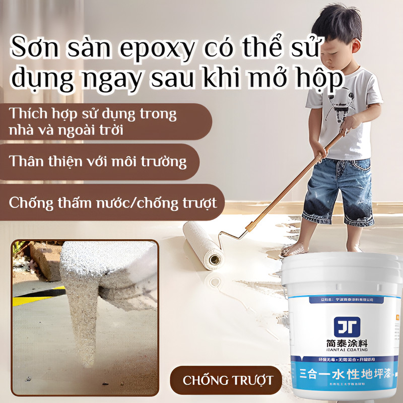 【Thân Thiện Môi Trường】Sơn Epoxy Chất Lượng Cao Cho Sàn Nhà Xưởng & Gia Đình/Sơn Sàn Epoxy Gốc Nước/