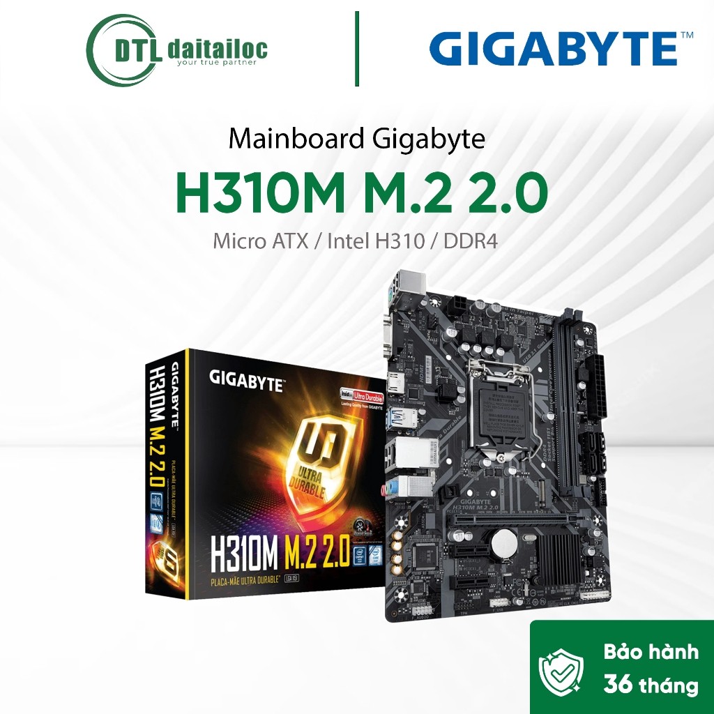 Mainboard Gigabyte H310M M.2 2.0 Micro ATX / Intel H310 / DDR4 | Chính hãng | Bảo hành 36 tháng