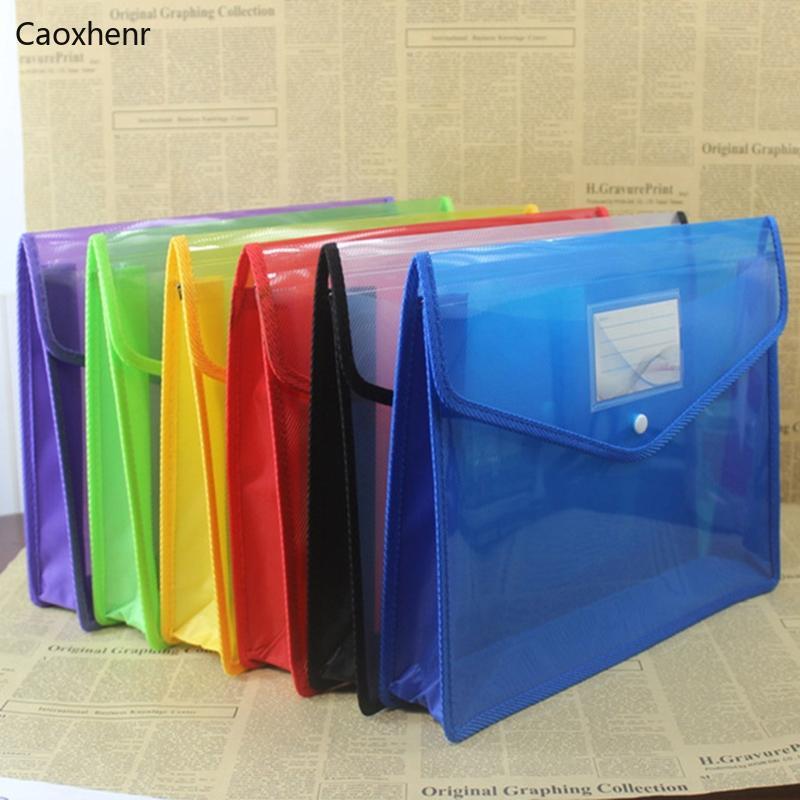 A4 B4 Transparent Document Storage Organizer Three-Dimensional Plastic File Bag