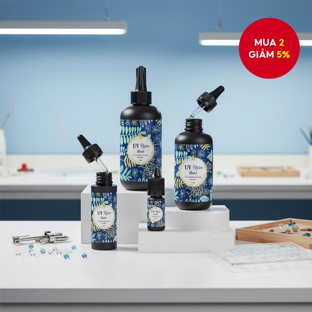 Long Vu UV Clear Resin - Sành, chống ố vàng, 60g-100g