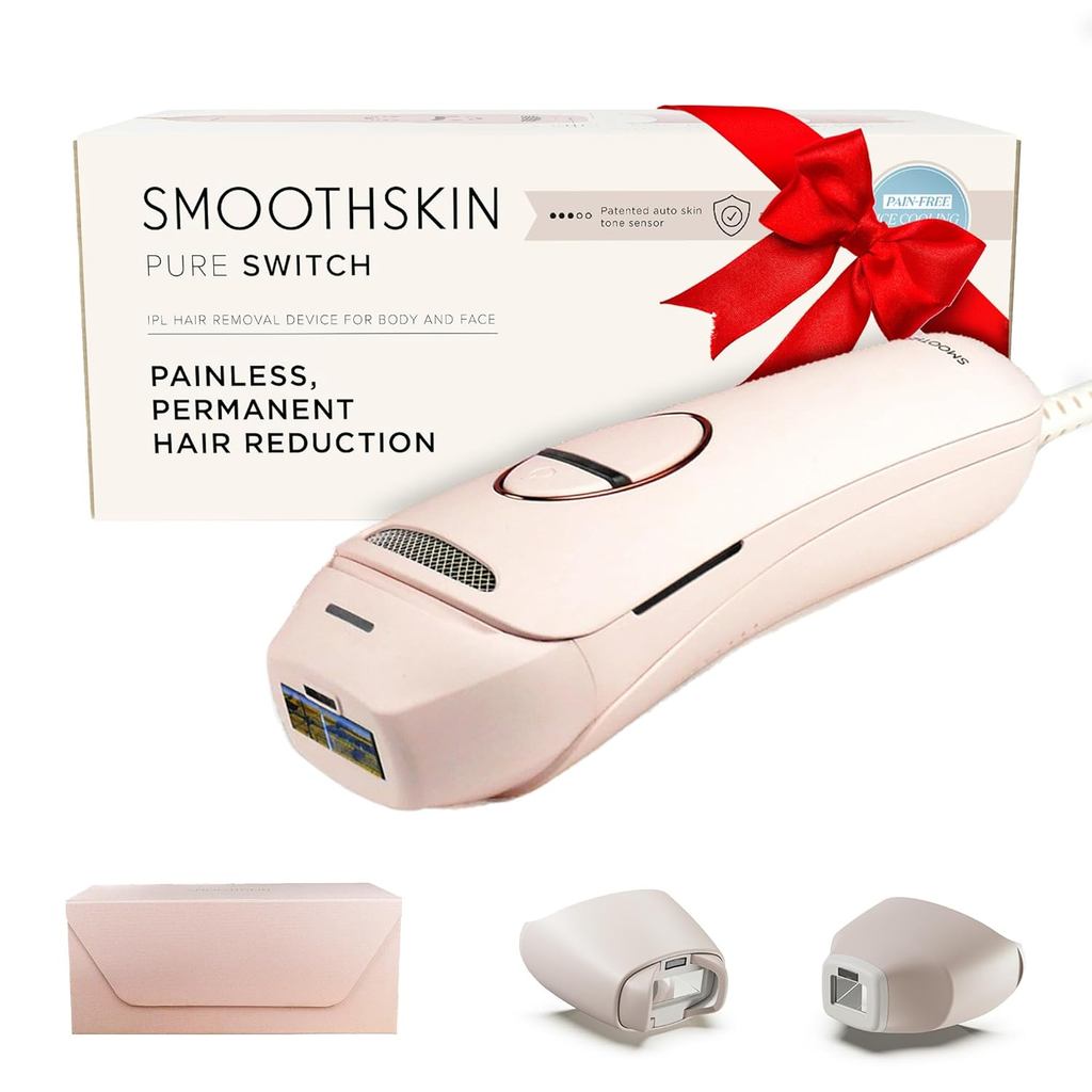 Oothskin Pure Switch IPL Laser Hair Removal với Sapphire Pro Ice Cooling màu hồng mềm, IPL 3 trong 1
