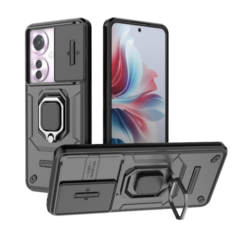 Ốp điện thoại chống sốc TPU + PC trượt có giá đỡ cho OPPO Reno11 F 5G Global / OPPO A79 5G Global / 