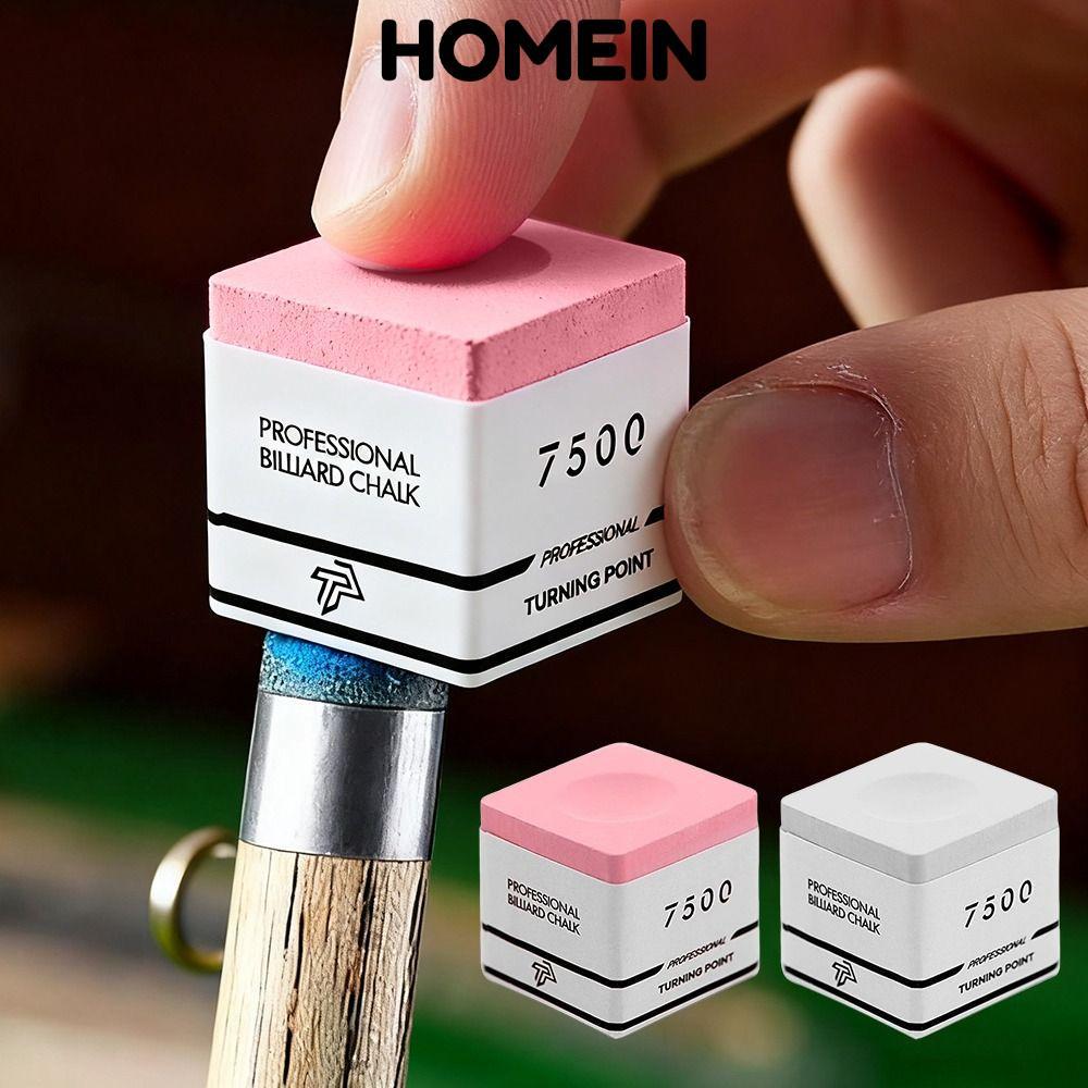 Phấn bi-a HOMEIN TP7500 vuông chống trượt màu hồng/xám