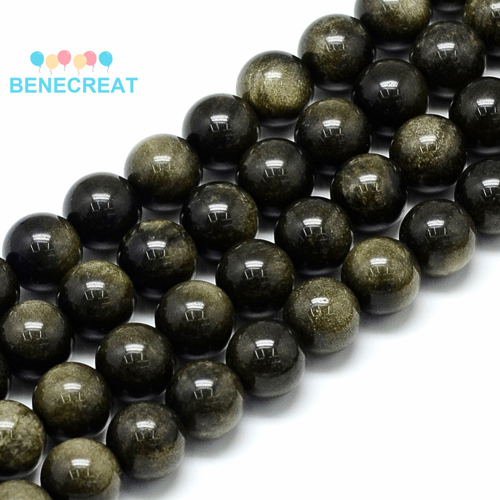 Bộ Hạt Dây Tròn Vàng 8x7.5mm, Lỗ 1mm - Khoảng 45~48 Hạt/Sợi, 15 Inches