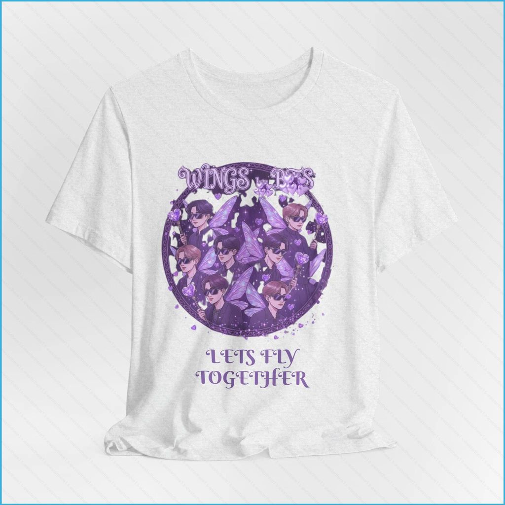 Áo thun BT21 Jin, Suga, J-Hope, RM - Cotton dày 220g, thiết kế tay ngắn