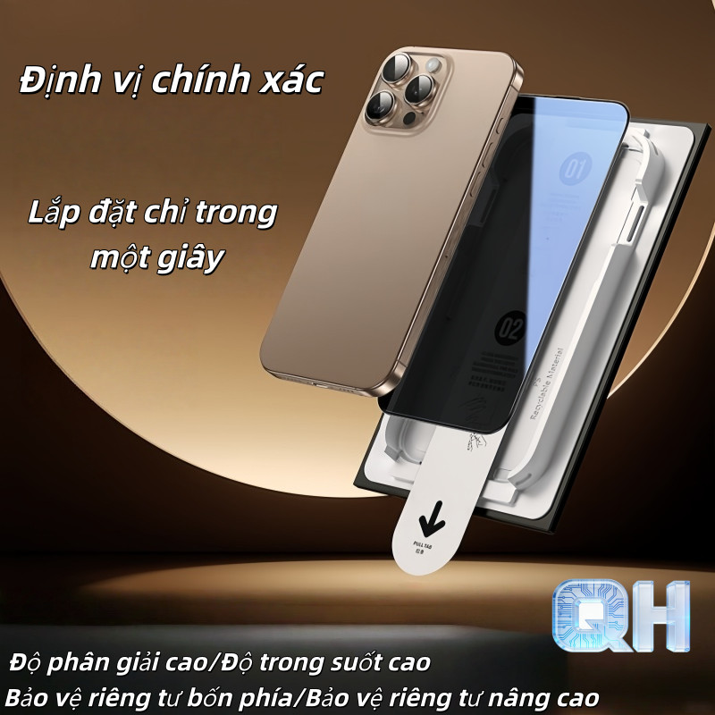 Kính cường lực Magic Box iPhone tự dán 1 giây HD chống nổ không bụi iPhone 11 12 13 14 15 16 17 Pro 