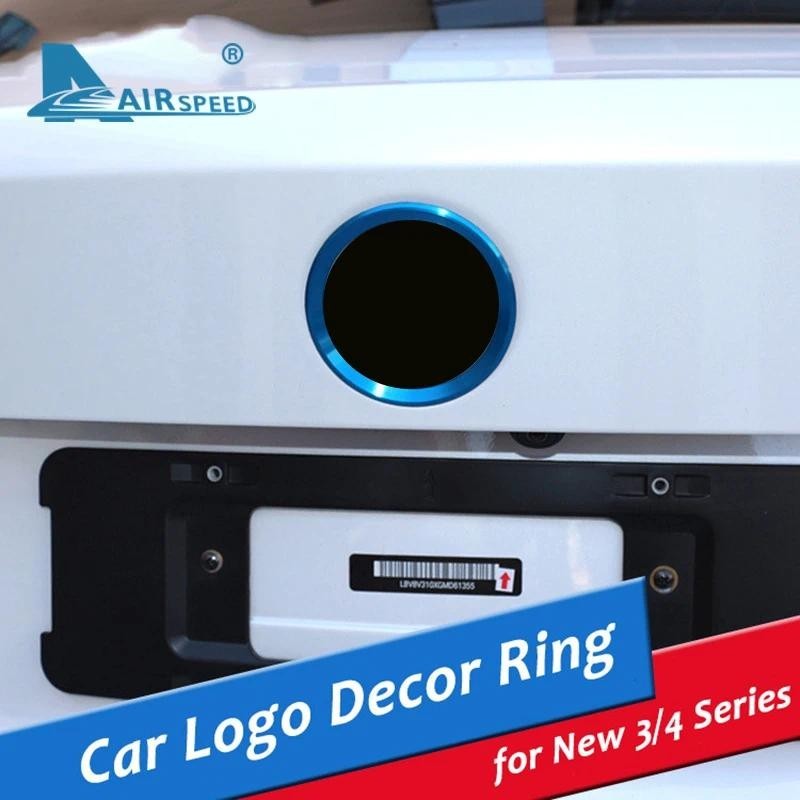 Xe Phía Trước Phía Sau Logo Vòng Trang Trí Phía Sau Viền Hood Biểu Tượng Nhẫn Cho Xe BMW F30 3 Serie