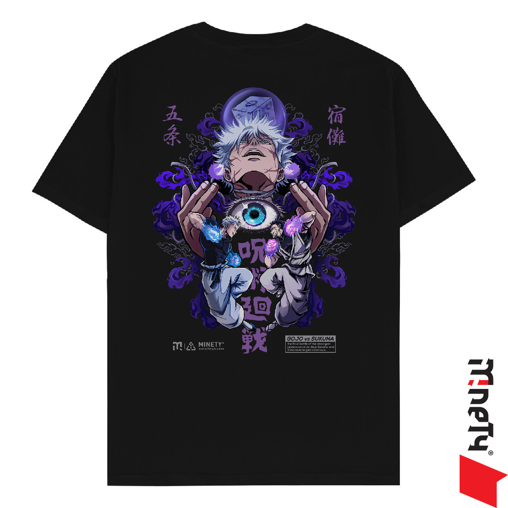 Kaos Jujutsu Kaisen Gojo vs Sukuna | Katun Premium Unisex S-5XL | Anime dạo phố