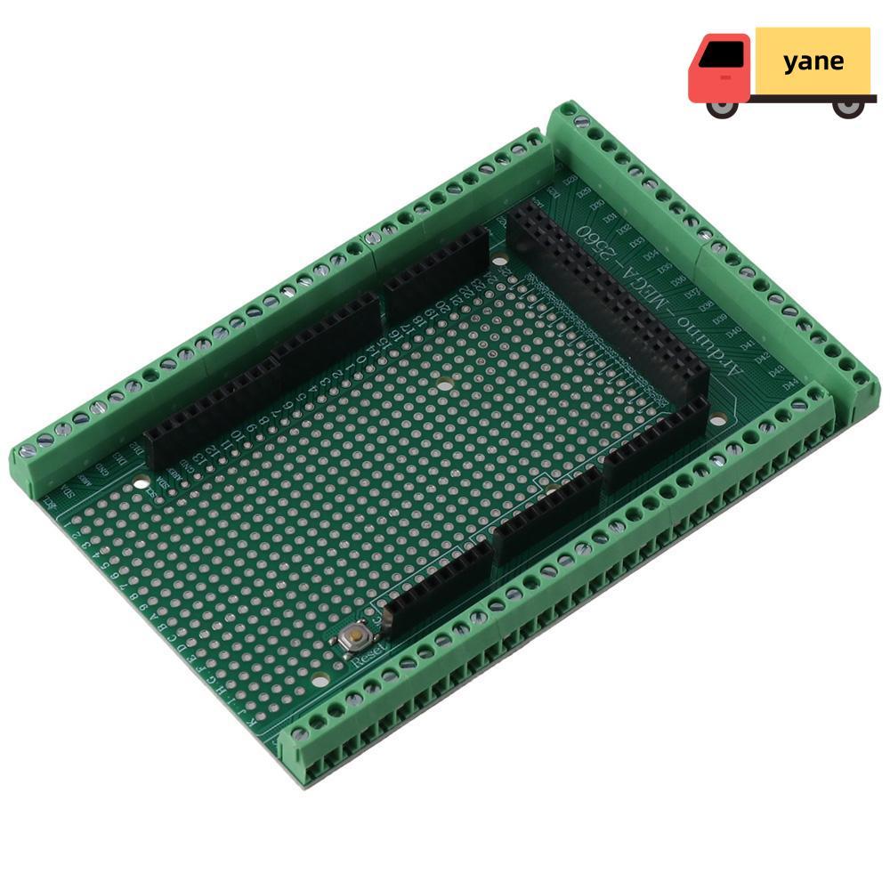 Bảng mở rộng YANE, Thiết bị đầu cuối vít màu xanh lá cây, Bảng chắn PCB hai mặt cho Arduino MEGA-256