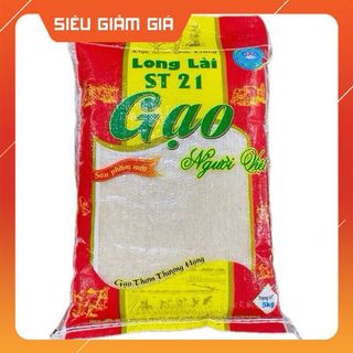 Gạo ST21 Dẻo Thơm ,Mềm Ngọt Cơm Túi 5kg/10Kg A1